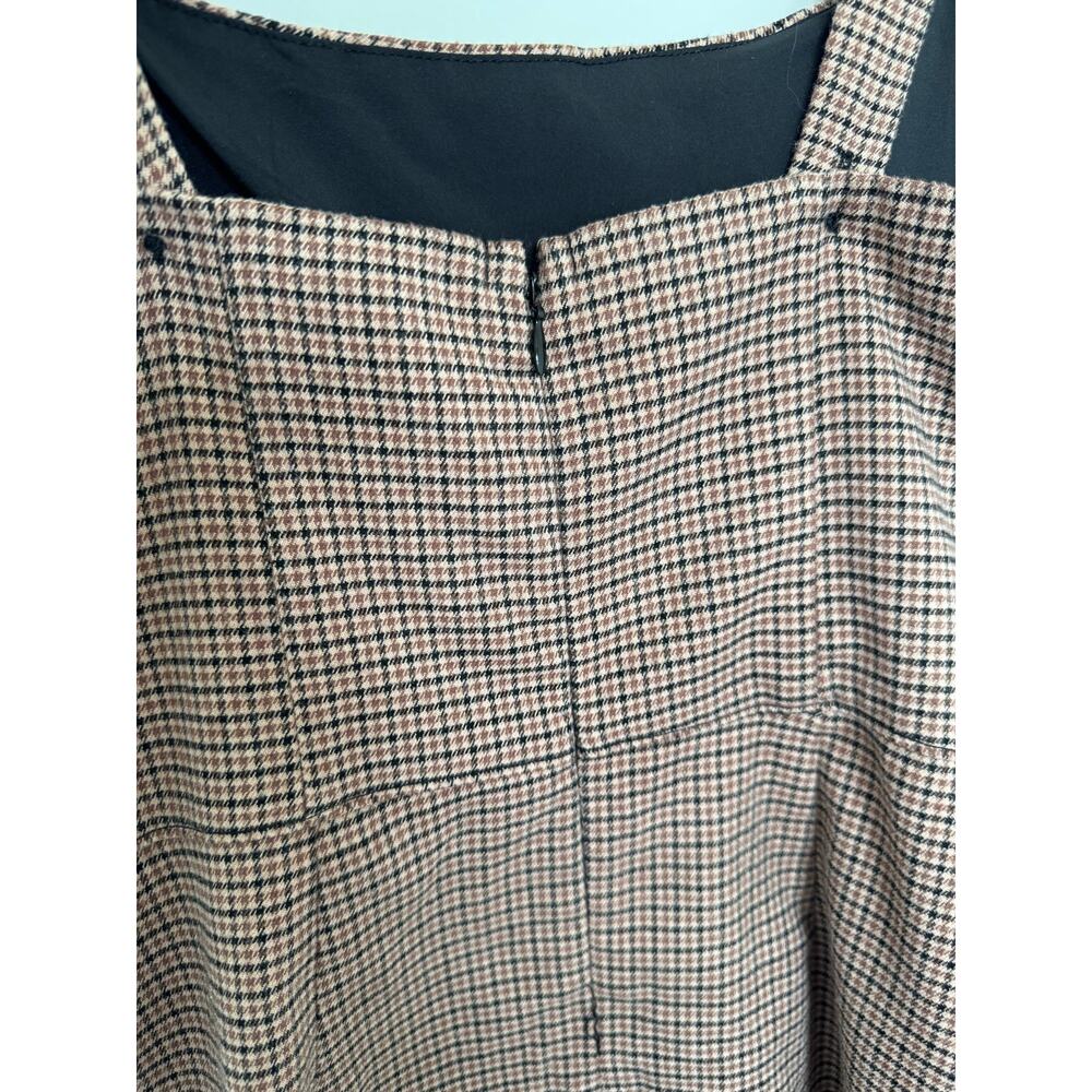 Abercrombie & Fitch Brown Plaid Dark Feminine Mini Dress - Picture 4 of 5